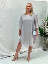 Una Silver Evening Dress