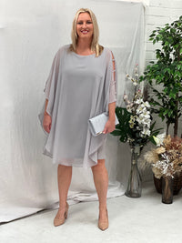 Una Silver Evening Dress