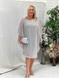 Una Silver Evening Dress