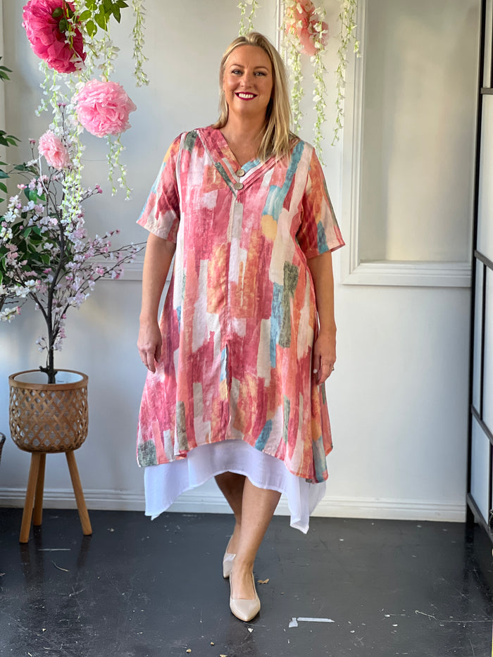Verona Sunset Abstract Layering Dress