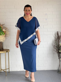 Vesta Blue Evening Dress