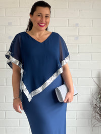 Vesta Blue Evening Dress