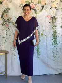 Vesta Purple Evening Dress