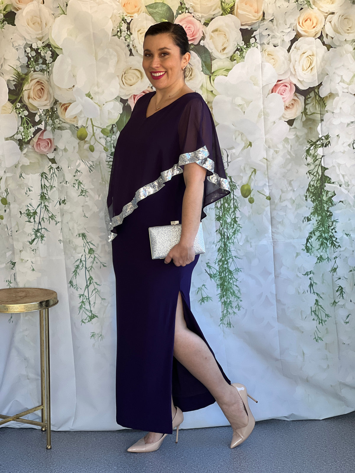 Vesta Purple Evening Dress