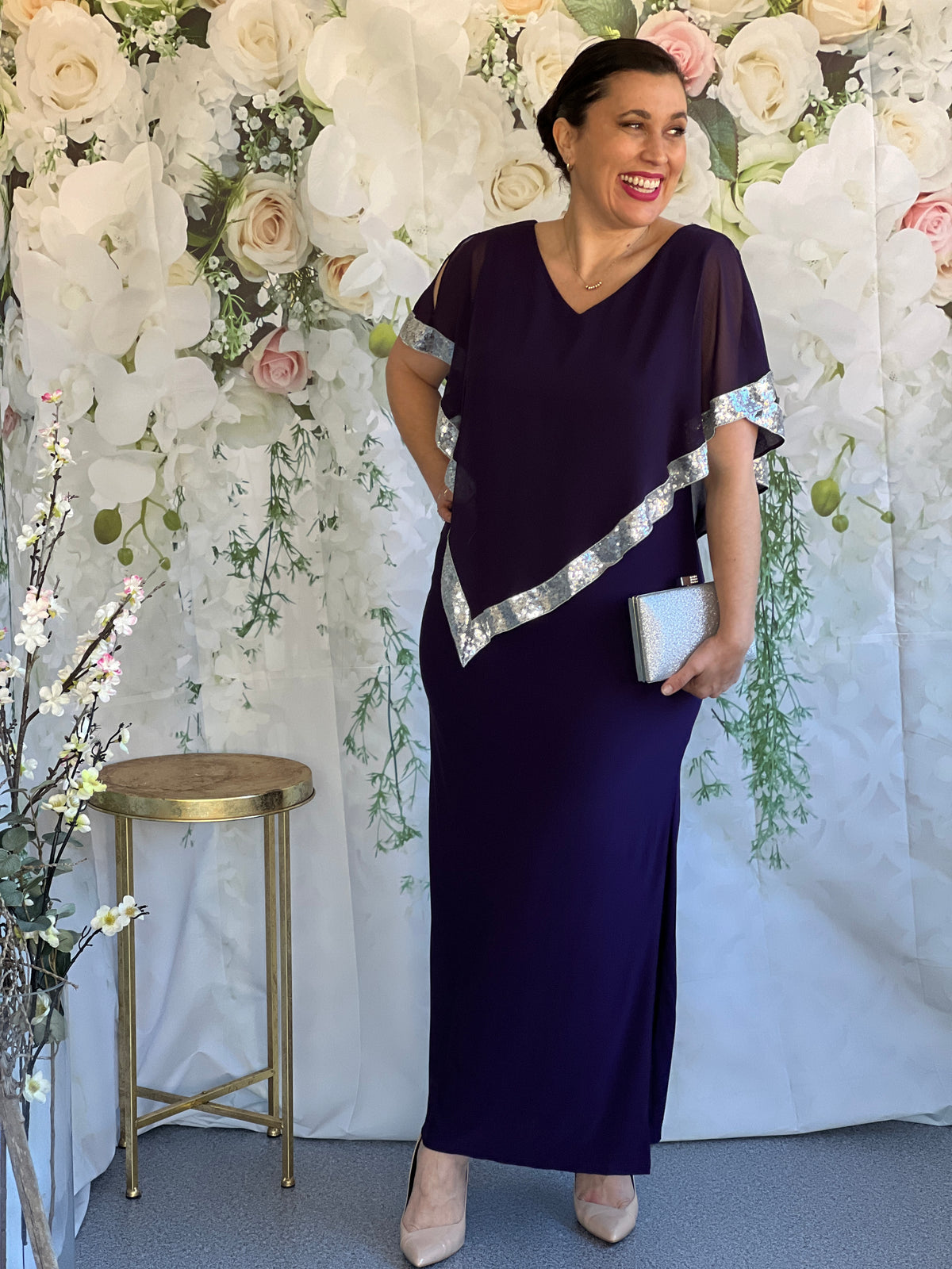 Vesta Purple Evening Dress