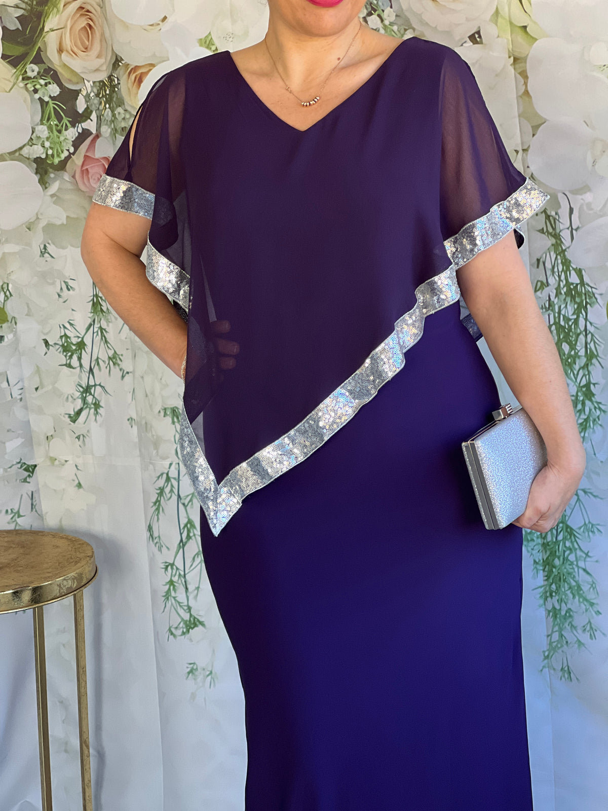 Vesta Purple Evening Dress