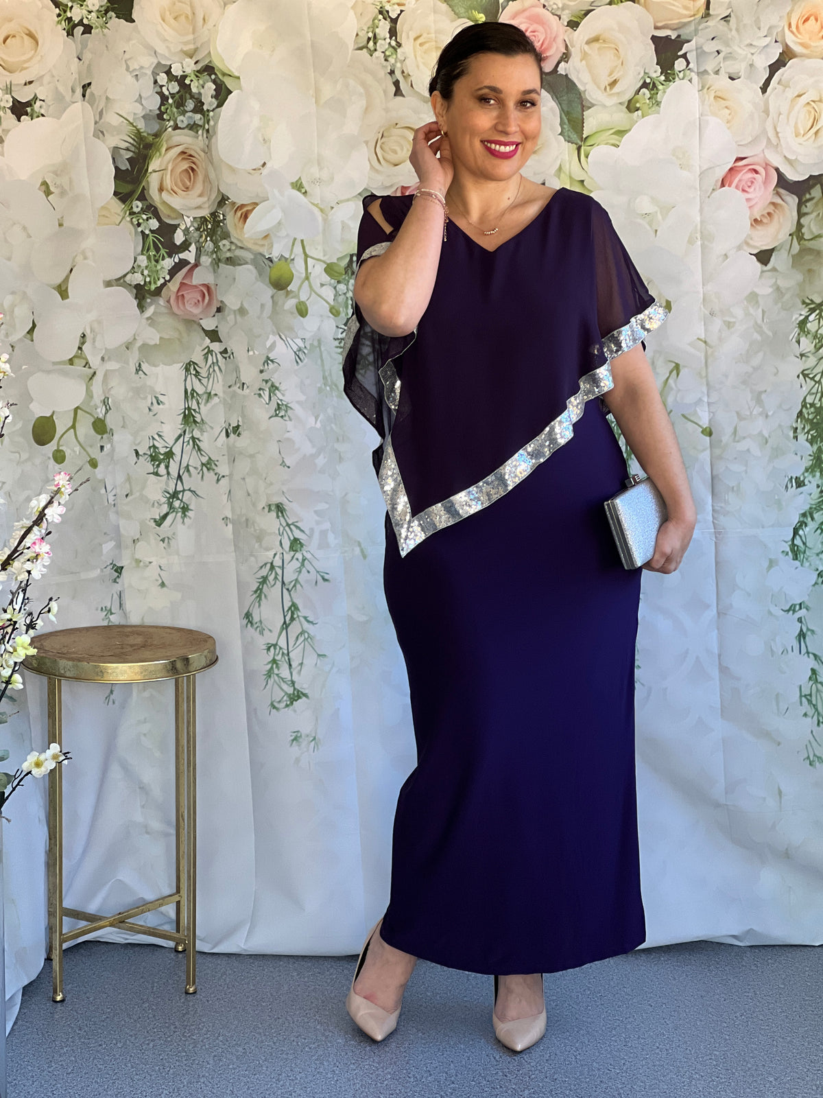 Vesta Purple Evening Dress