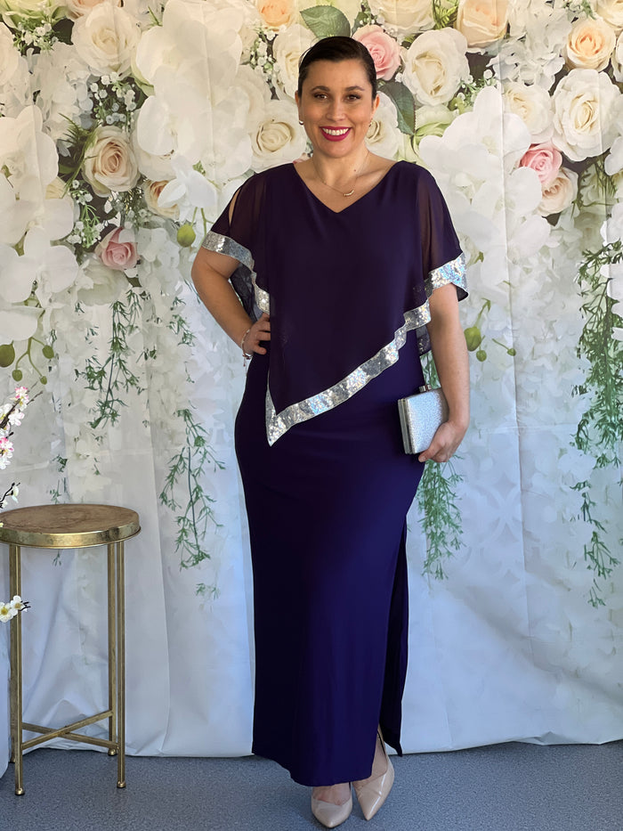 Vesta Purple Evening Dress