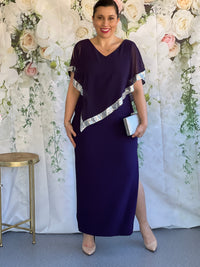 Vesta Purple Evening Dress