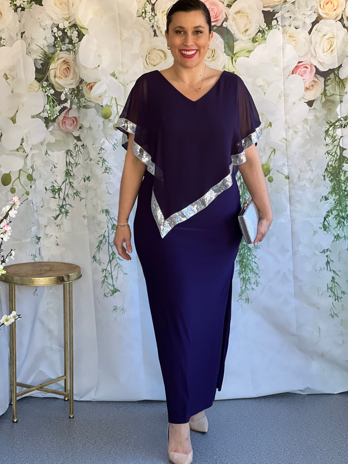 Vesta Purple Evening Dress