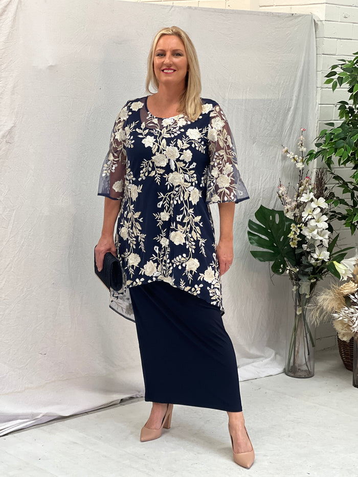 Wallis White Blossom Evening Top