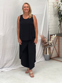 Pyrmont Black Layered Pants