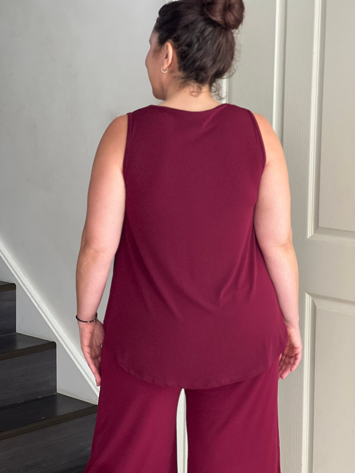 Winona Burgundy Jersey Top