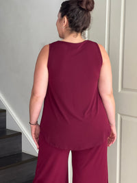 Winona Burgundy Jersey Top