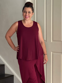 Winona Burgundy Jersey Top