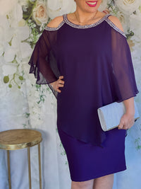 Yael Purple Evening Dress