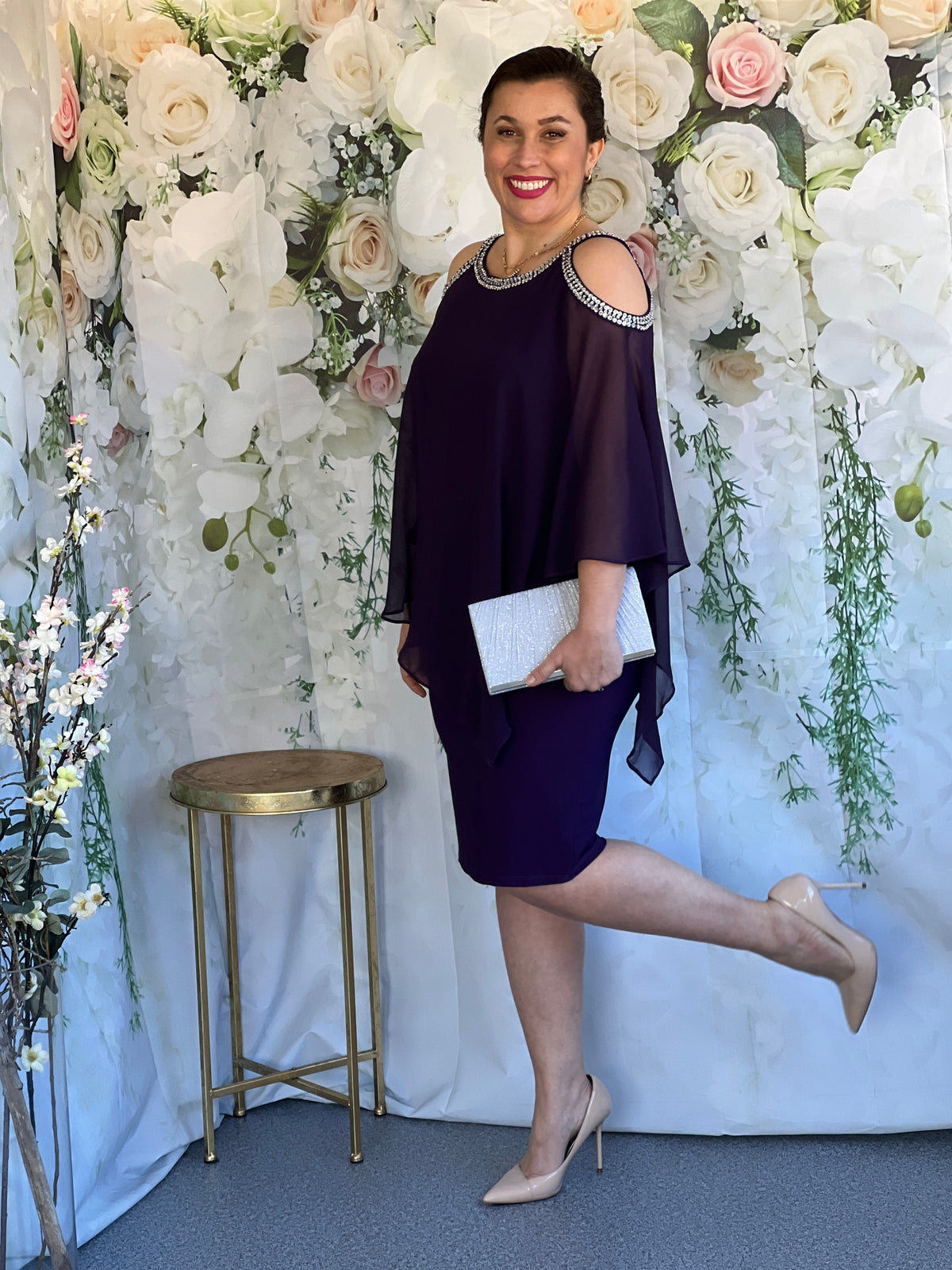 Yael Purple Evening Dress