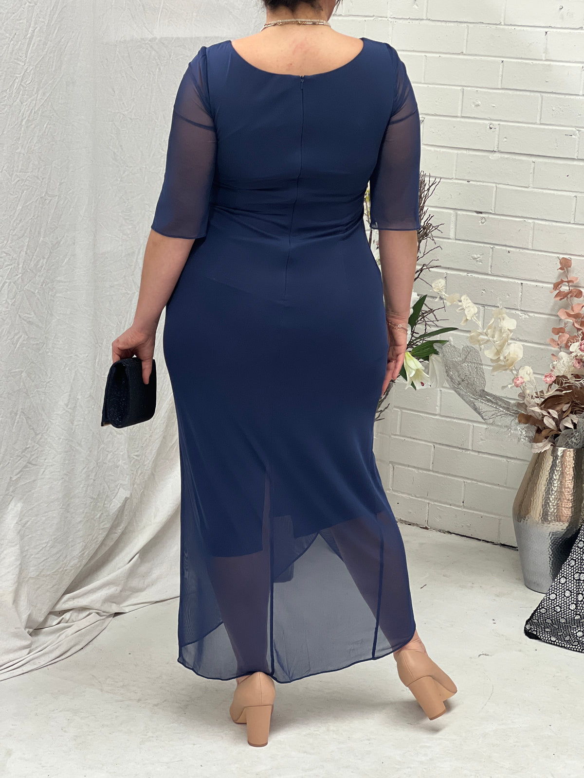 Yancy Navy Evening Dress