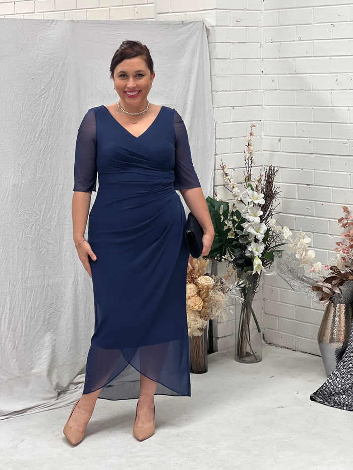 Yancy Navy Evening Dress