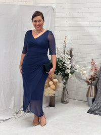 Yancy Navy Evening Dress