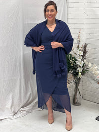 Yancy Navy Evening Dress