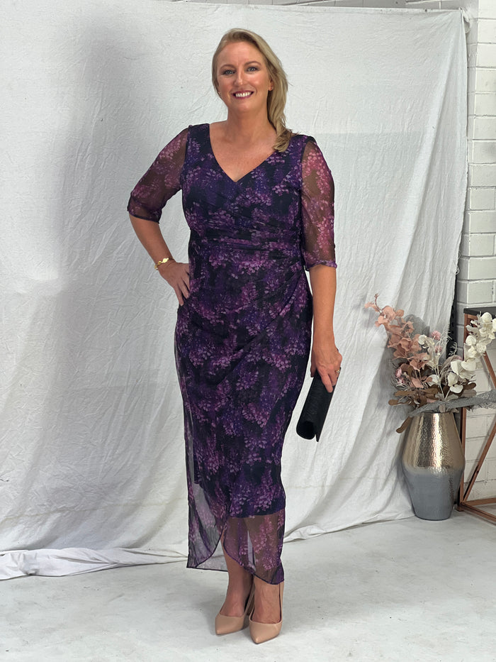 Yancy Purple Evening Dress