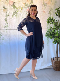 Zelda Navy Lace Dress