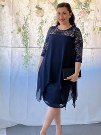 Zelda Navy Lace Dress
