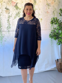 Zelda Navy Lace Dress