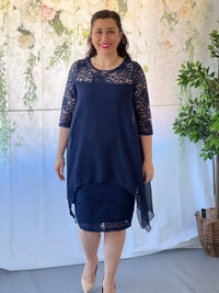 Zelda Navy Lace Dress