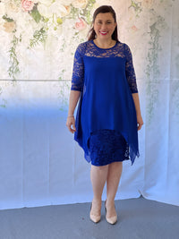 Zelda Royal Blue Lace Dress