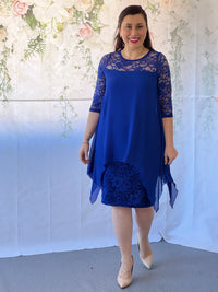 Zelda Royal Blue Lace Dress