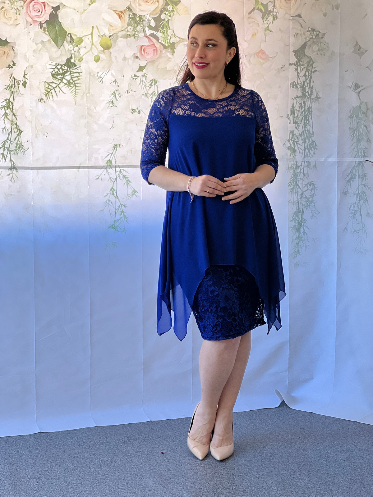 Zelda Royal Blue Lace Dress