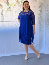 Zelda Royal Blue Lace Dress