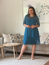 Zelda Teal Lace Dress