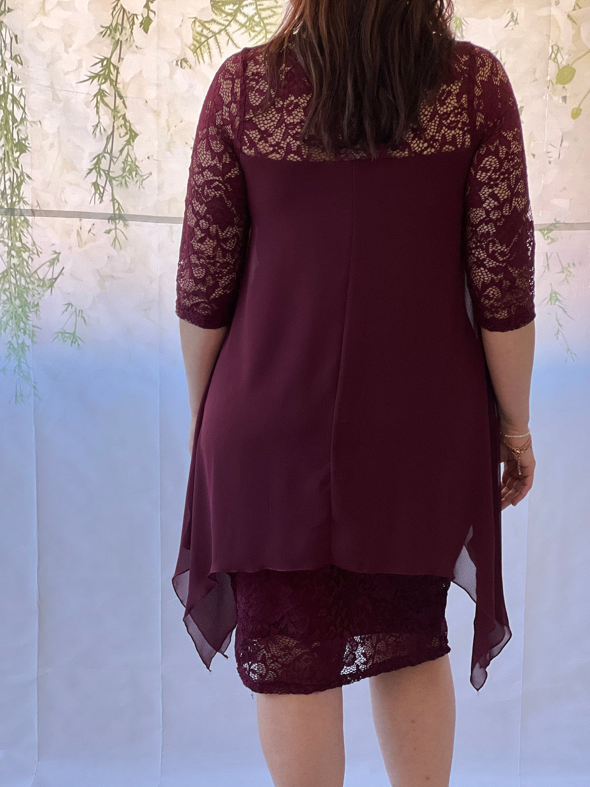 Zelda Burgundy Lace Dress