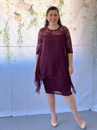 Zelda Burgundy Lace Dress