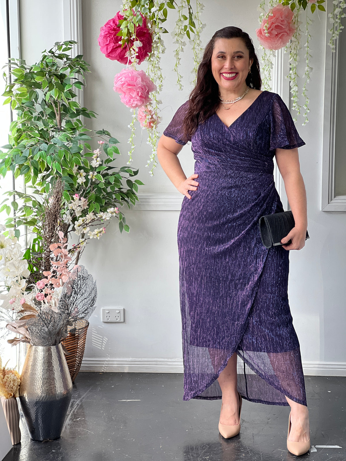 Gemma Purple Shimmer Gown