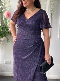 Gemma Purple Shimmer Gown