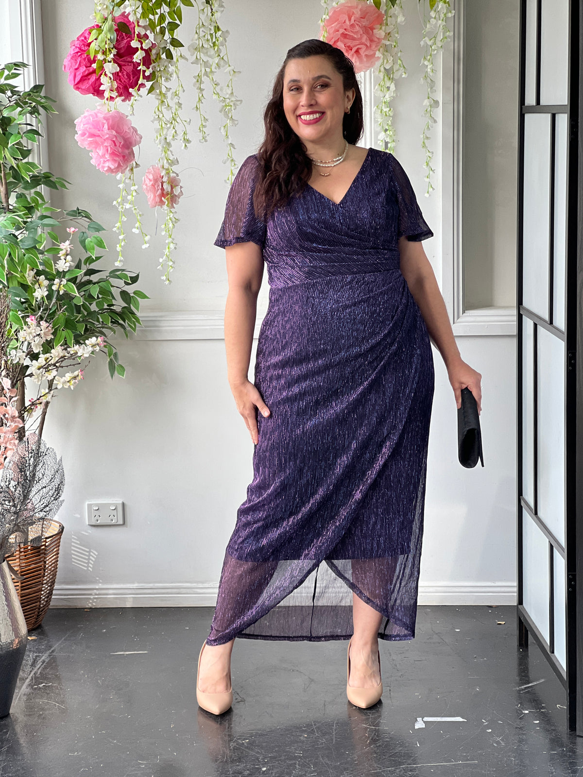 Gemma Purple Shimmer Gown