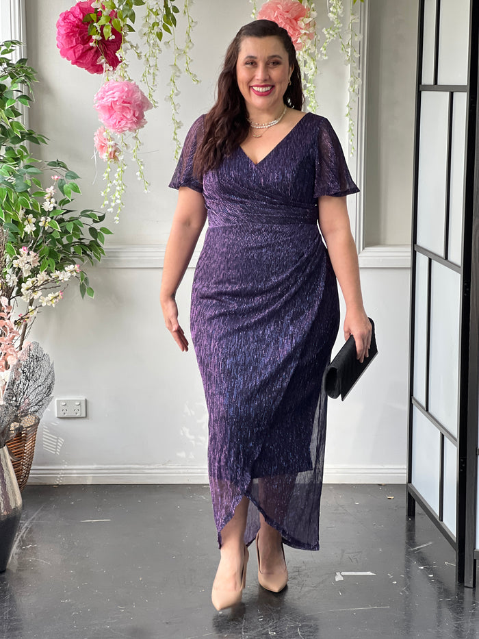 Gemma Purple Shimmer Gown
