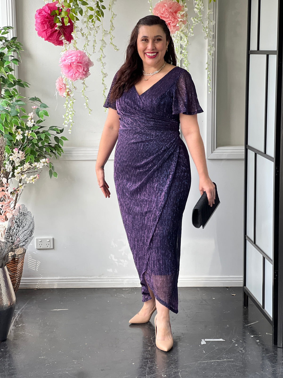 Gemma Purple Shimmer Gown
