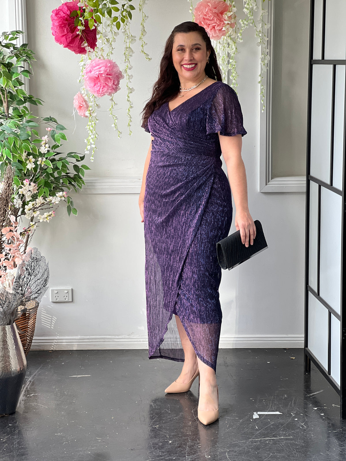 Gemma Purple Shimmer Gown