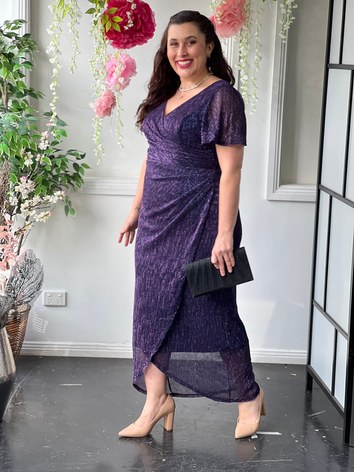 Gemma Purple Shimmer Gown