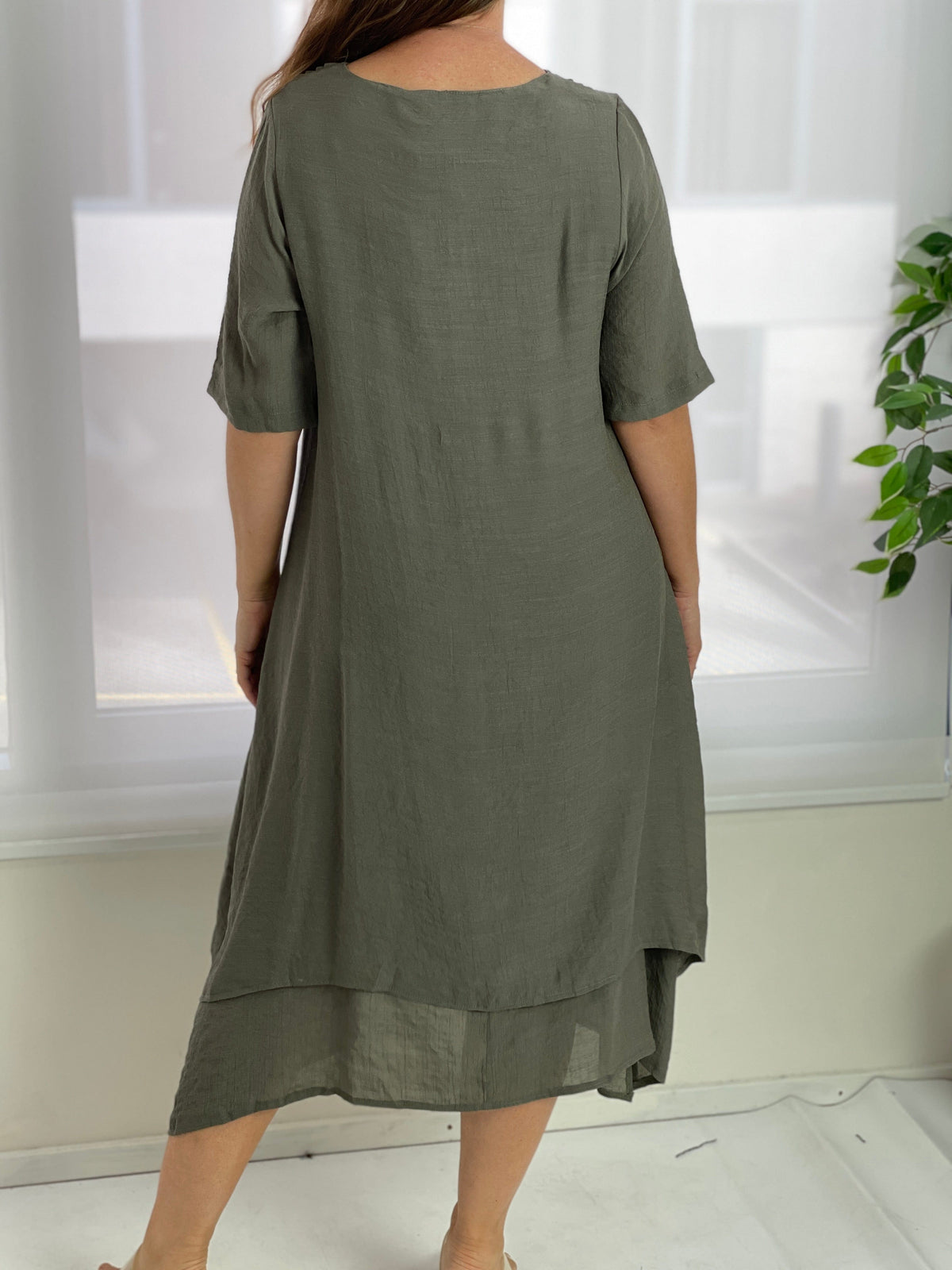 Oxley Khaki Layering Dress