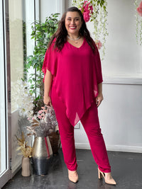 Nessa Fuchsia Evening Top