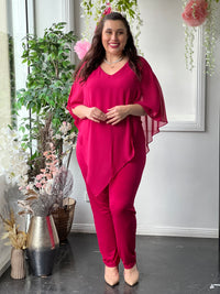 Nessa Fuchsia Evening Top