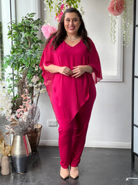 Nessa Fuchsia Evening Top