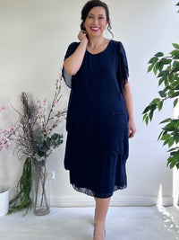 Charlotte Navy Evening Dress