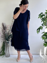 Charlotte Navy Evening Dress